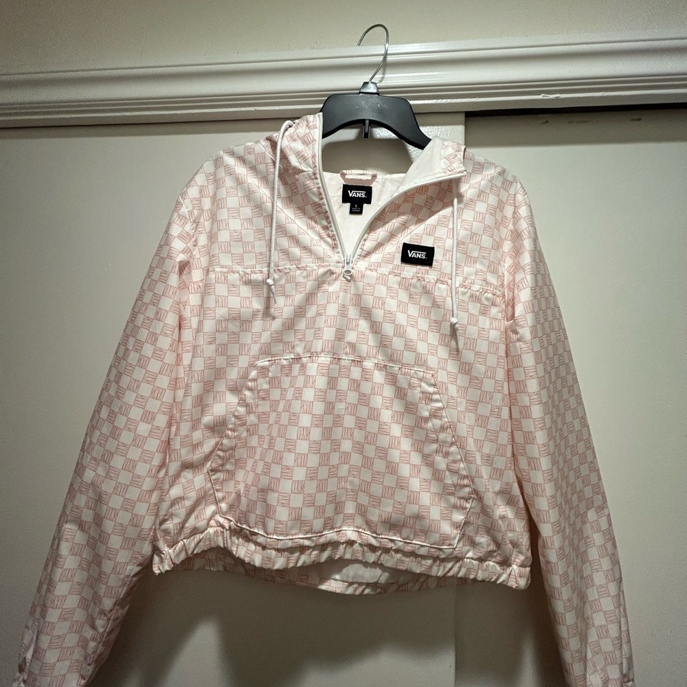 Vans Pink Checkered Pullover Hoodie
